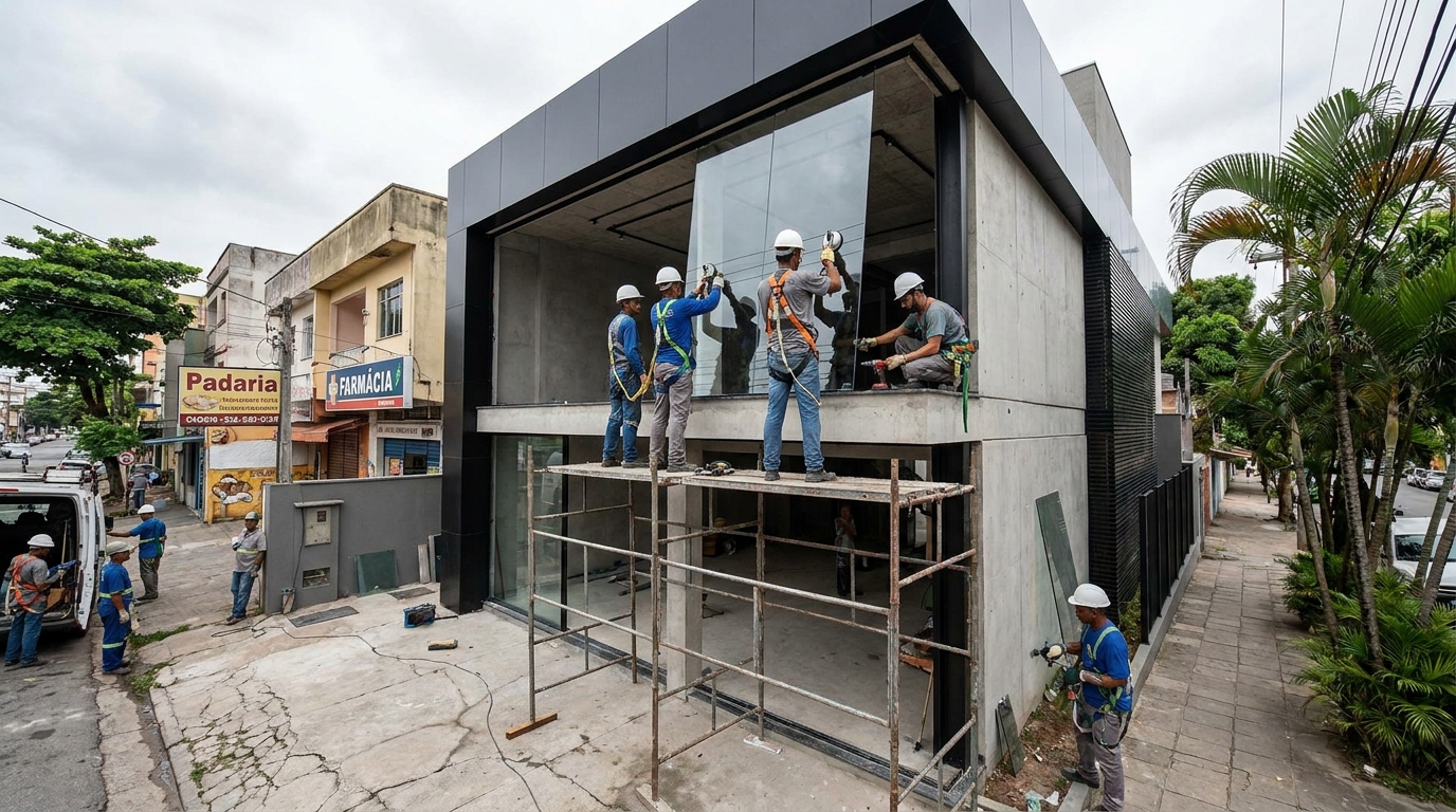 Fachada preta moderna em Petrolina-PE